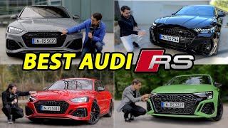 Best Audi RS comparison Audi RS3 vs RS5 vs RS6 vs RS7 vs RSQ3 vs RSQ8 vs RS etron GT [upl. by Gautier247]