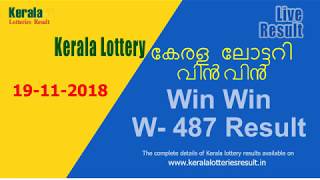 Win Win Lottery Result W 487 19112018  Kerala Lottery [upl. by Eilliw]