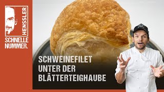 Schnelles Schweinefilet unter der Blätterteighaube Rezept von Steffen Henssler [upl. by Basile494]