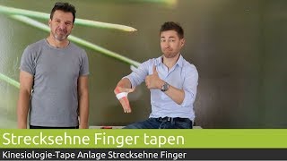 Finger tapen für Volleyballer  KinesiologieTape Anlage Strecksehne  PINOFIT [upl. by Wylma]