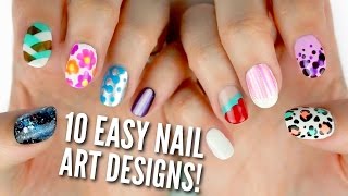 10 Easy Nail Art Designs for Beginners The Ultimate Guide [upl. by Gnep]