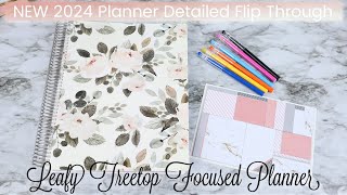 NEW 2024 Planner Detailed Flip Through  Leafy Treetop Focused Planner  Best Planner [upl. by Eilis]