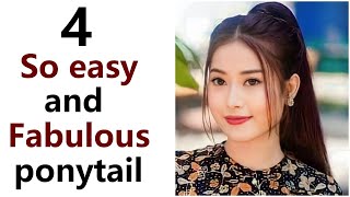 4 So Easy and Fabulous ponytail  different type of ponytail  pony hairstyle [upl. by Hanavas]