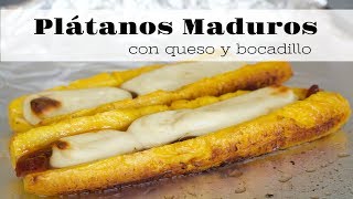 PLÁTANOS CON QUESO Y BOCADILLO  Cómo Hacer Plátanos Asados  SyS [upl. by Amalbena]