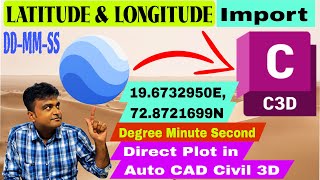 How to import Latitude and Longitude in Civil 3D latitude longitude howtoimport [upl. by Gus918]