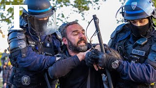 LIVE Police clash with labour unions on May Day march in Paris [upl. by Quiteria]