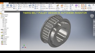 Timing Pulley in Autodesk Inventor  Inventor 3d drawing Tutorials  Inventor Tutorials  Drawing [upl. by Shuma310]