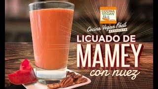 Licuado de mamey con nuez  Cocina Vegan Fácil [upl. by Swetlana]