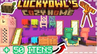 ✨NOVO INCRIVEL MOD DE MÓVEIS e DECORAÇÃO😱PARA MINECRAFT 1192  1201 Luckys Cozy Home [upl. by Ashleigh776]