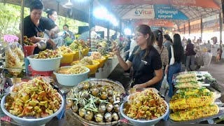 What To Eat At Kien Svay Popular Cambodian Countryside Street Fast Food Market Tour In Kandal [upl. by Arim]