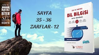 LİMİT YAYINLARI  LİMİT KRONOMETRE DİL BİLGİSİ SB  ZARFLAR 12 [upl. by Ramuk]