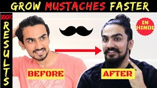 Grow Mustache Naturally FAST In Hindi 2017  Handlebar Mustache Growing Tips  Indian Mens Guide [upl. by Hagi92]