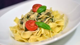 30  Pasta Funghi  Nudeln mit Champignons  KanalELF  Koch und Backrezepte [upl. by Aihseit]