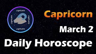 Capricorn Horoscope Today Capricorn Tarot today 2nd March 2024 CapricornHoroscope Horoscopia [upl. by Jenifer]