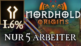 Nordhold Origins  Nur 5 Arbeiter 16 Achievement [upl. by Caffrey]