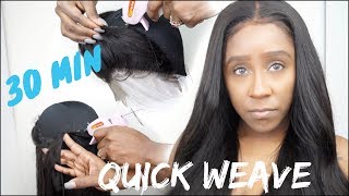 30 MINUTE LACE FRONTAL WIG  START TO FINISH TUTORIAL  HOT GLUE GUN WIG METHOD  FT WIGGINS HAIR [upl. by Amin]