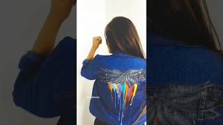 Design on my Jacket 🧥 diy art jacket fashion denim viralvideo [upl. by Ailat]