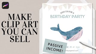 How To Create Watercolor Clipart To Sell Using Procreate  Passive Income Pt1 [upl. by Aenil]