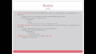 Praktische economie 3 HAVO totale kosten en totale winst [upl. by Daiz148]