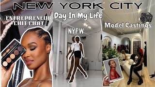 Day in the Life of a Model NYFW Model Castings Entrepreneur VLOG JennaMonét [upl. by Yelruc]