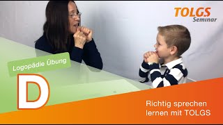 Logopädie Übung für Kinder – Lautbildung D [upl. by Etnahsa]