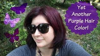 Garnier Nutrisse Intense Dark Violet Hair Color Review [upl. by Shari577]