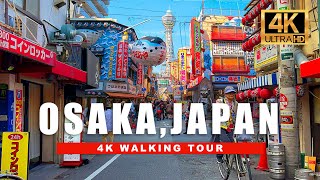 🇯🇵 OSAKA JAPAN 4K WALKING TOUR  Dotonbori District Japan City Walk  4K HDR  60 fps [upl. by Acebber892]