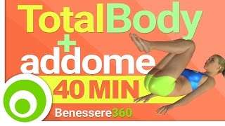 Allenamento Total Body  Addominali di 40 Minuti  Tabata HIIT Workout [upl. by Hoj]