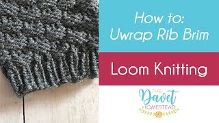 Loom Knitting How to do the Rib Stitch using the Uwrap Knit [upl. by Ysor6]