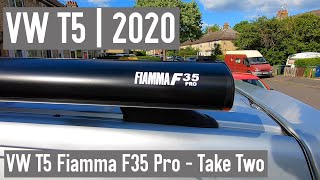 Fitting a Fiamma F35 Pro Awning on a VW T5  Take 2 [upl. by Tnayrb495]