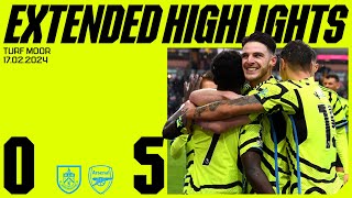 SAKA BAGS BRACE IN ROUT 🔥  EXTENDED HIGHLIGHTS  Burnley vs Arsenal 05  Premier League [upl. by Elurd]