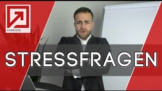 Vorstellungsgespräch  Stressfragen im Vorstellungsgespräch perfekt beantworten [upl. by Nilreb359]