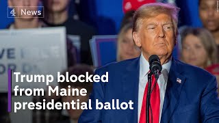 Maine becomes second US state to disqualify Trump from primary election ballot [upl. by Nyrmac]