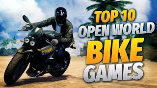 Top 10 Open World Games For Riding Bikes  Open World Bike Games 2022 [upl. by Bjork]