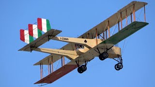 4Kᵁᴴᴰ Caproni Ca3 Italian Heavy Bomber of World War I  SPAD SXIII  PRATICA DI MARE AIRSHOW 2023 [upl. by Slaughter]