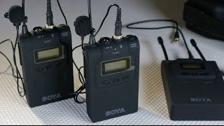 BOYA BYWM8 DUAL CHANNEL WIRELESS MIC SYSTEM FIRST TESTS [upl. by Hourigan653]