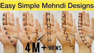 KRHSJ Beautiful Alphabet Mehndi design for hands Easy Simple Mehendi design TrickMehandi ka Design [upl. by Zaneta]