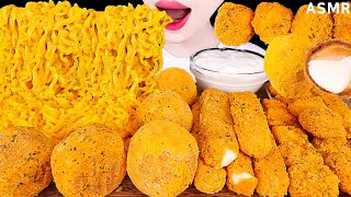 ASMR MUKBANG｜CHEESE NOODLES CHEESE BALL CHEESE STICKS CHICKEN 뿌링클 볶음면 치즈볼 치즈스틱 콜팝EATING SOUNDS 먹방 [upl. by Nomla985]