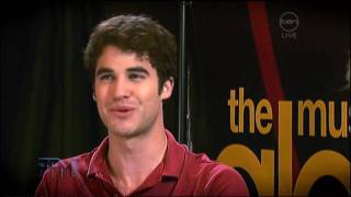 Darren Criss interview on The 7pm Project  Glee presents The Warblers [upl. by Alioz]