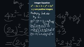 Integer equation  math olympiad maths mathematics [upl. by Lurette121]