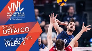 USAs 🇺🇸 TJ Defalco best moments in Mens VNL Week 2  VNL 2022 [upl. by Ebanreb]