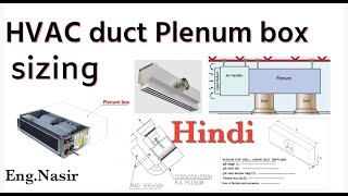 110  design of HVAC duct plenum box for AHU FCU and grills and diffusers [upl. by Ynomrah]