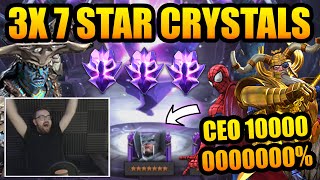 3x NEW 7 STAR POOL UPDATE CRYSTAL OPENING  CEO 100000000000  Marvel Contest of Champions [upl. by Bently]