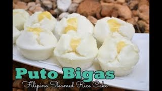 PUTO BIGAS Filipino Steamed Rice Cake Recipe [upl. by Adilem]