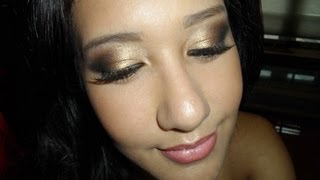 MAKEUP  Hooded Eyes Easy GoldBronze Smokey Eye [upl. by Derag169]