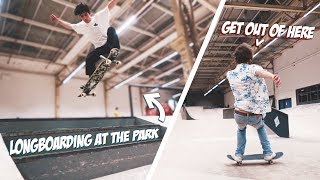 LONGBOARDERS TAKING OVER THE SKATEPARK [upl. by Sitsuj]