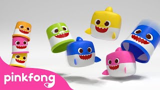 🌈 Color the Cube Shark Family  Learn Colors with Baby Shark  Pinkfong Kids Song [upl. by Ahsiekahs570]