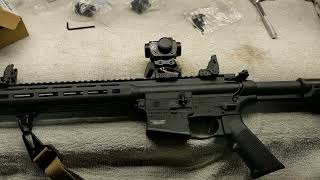 Shooting Picatinny riser mounting on SampW MampP 22 carbine by froggy [upl. by Norre389]