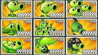 Every PEASHOOTER Power Up Vs Team Gargantuar  Who Will Win PvZ 2 Tournament [upl. by Nariko499]