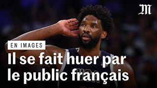 Paris 2024  pourquoi le basketteur américain Joel Embiid se fait huer à chaque match [upl. by Anileh]